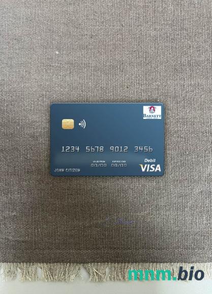 Dominica Barnett Capital bank visa obciążyć card wygląd fotograficzny skan PSD + zdjęcie